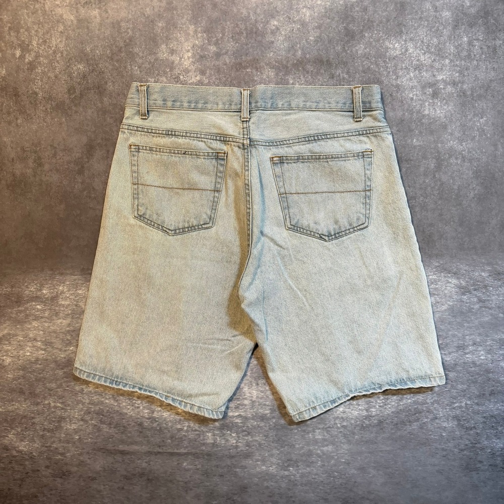 Vintage Faded Glory Mens Light Wash Jean Shorts Size 36 Blue 100% Cotton Jorts